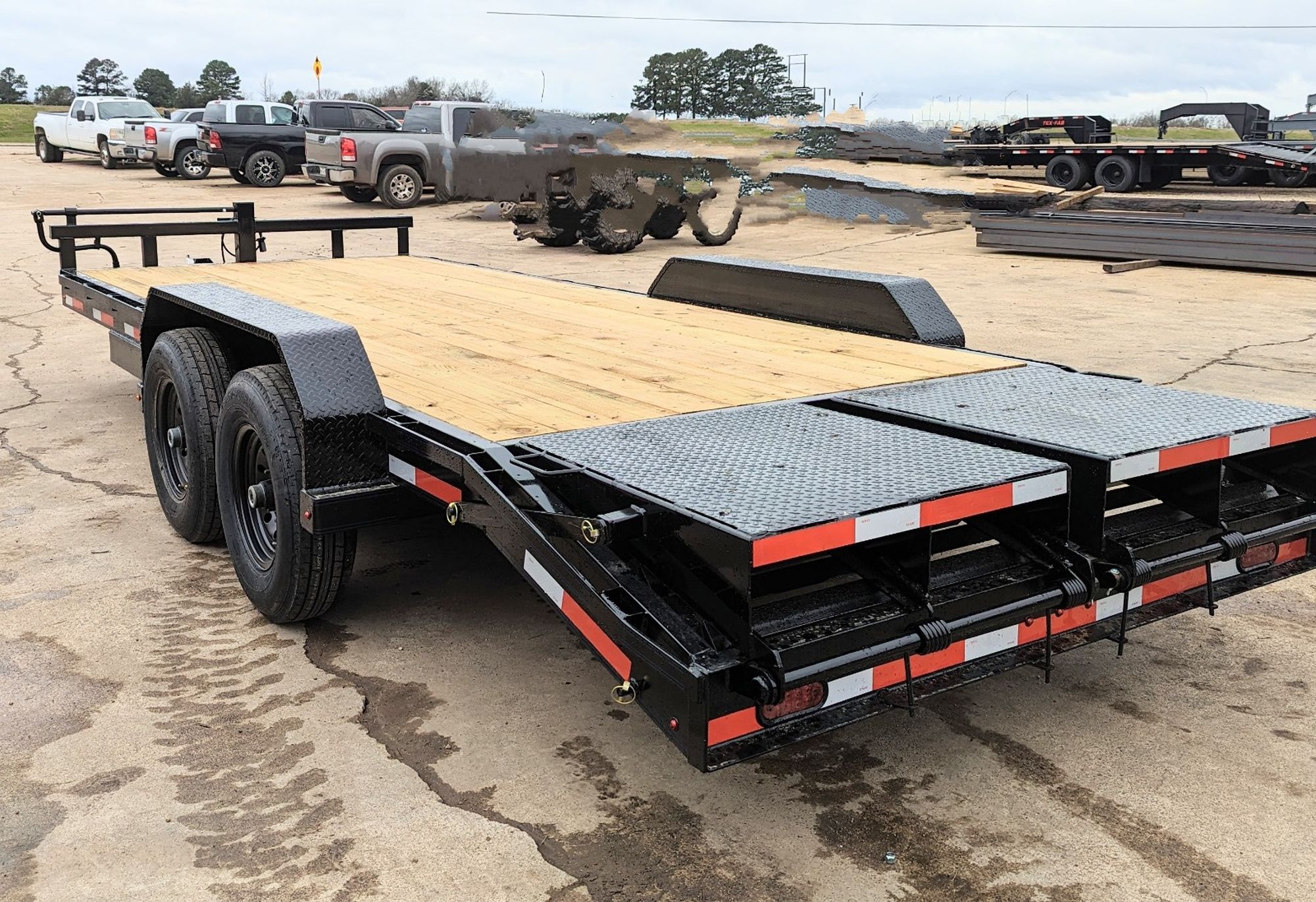 Bellwether Wholesale Premier Trailers Custom Heavy Equipment Trailer Gooseneck with Fold Up Ramps