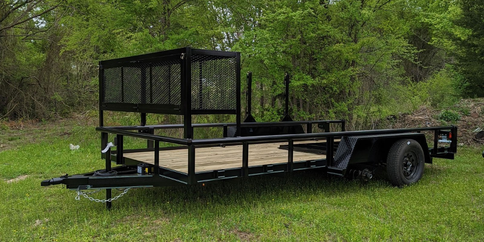 Wholesale Premier Custom Landscape Utility Trailer with Tool Rack and Ramp