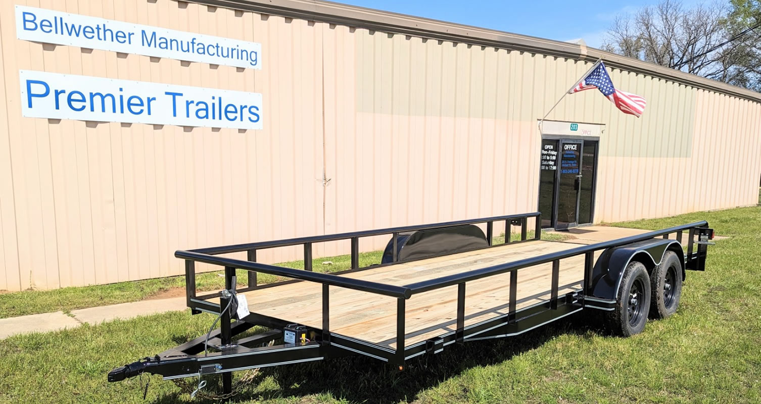 Light pipe utility equipment trailer premier by Bellwether Manufacturer