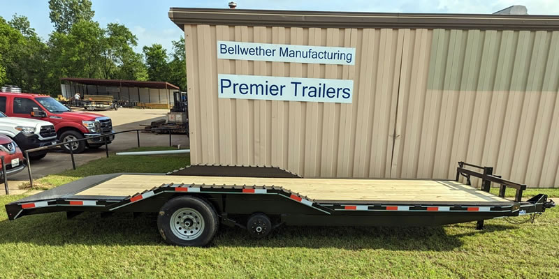 Bellwether Premier Heavy Duty Equipment Utility Trailer with Fold Up Ramp