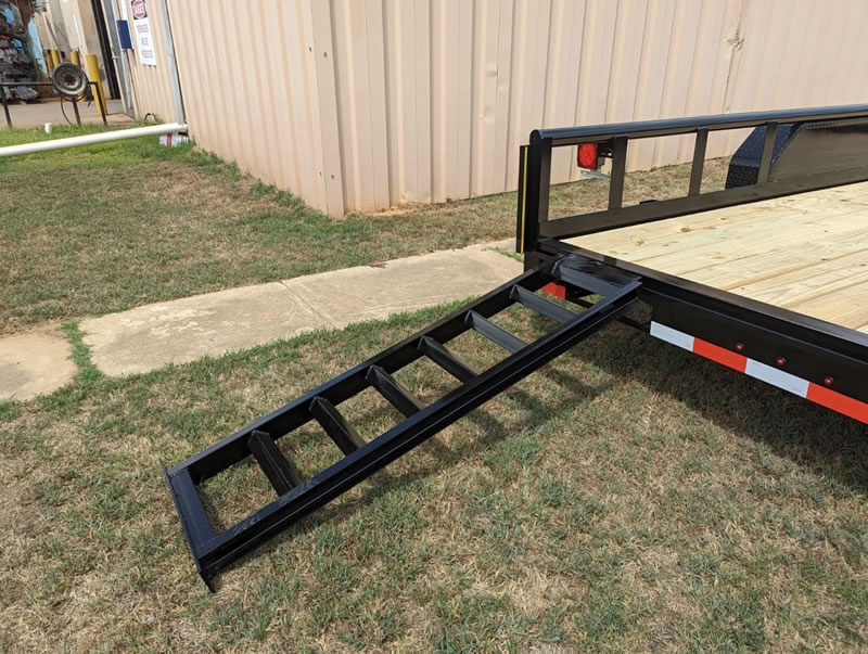 Custom Heavy Pipe Tandem Axle Utility Trailer with Slide In Ramps