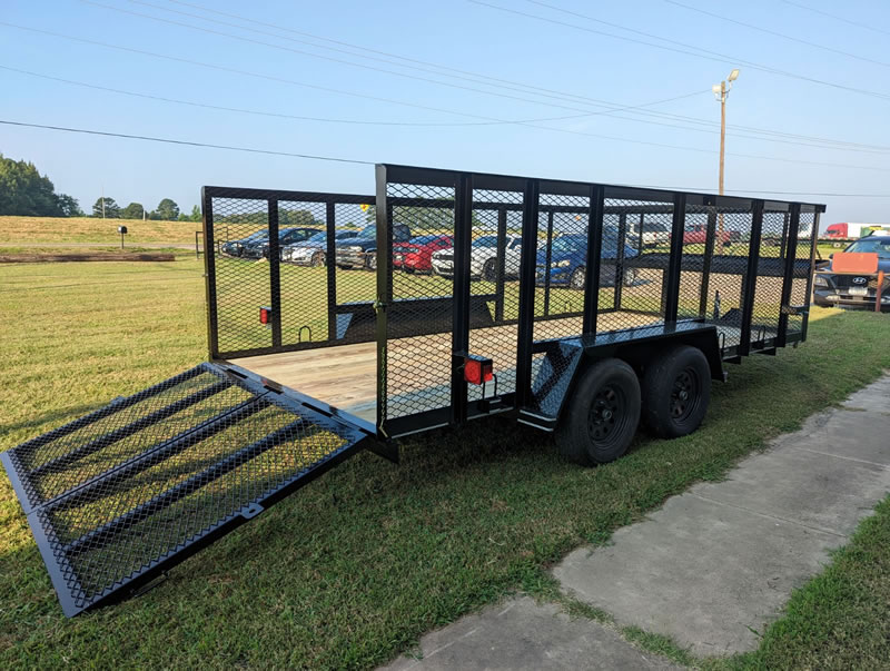 Premier Landscape Utility Trailer with Lawn Mower Ramp