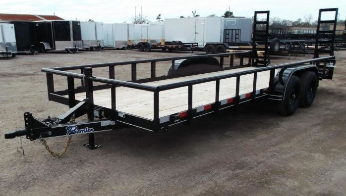 Premier Tandem Pipe Utility Trailer 20' Fold Up Ramps